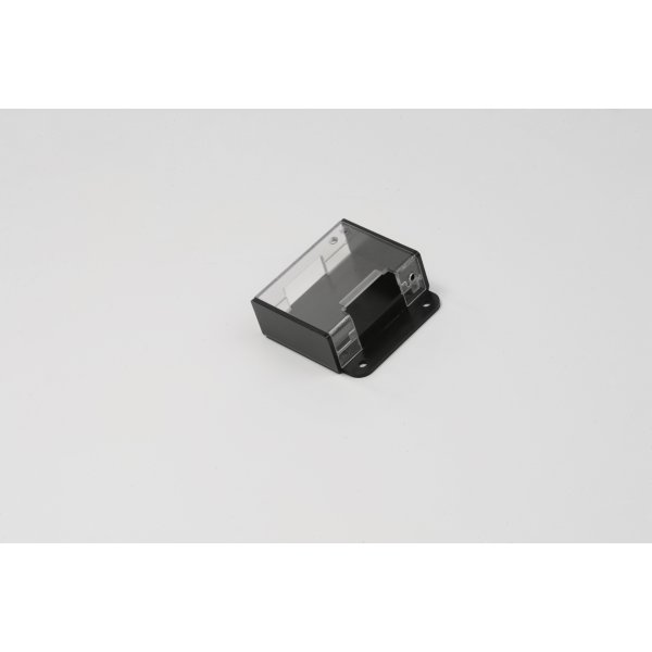 PCB plastic abs Housing with polycarbonate top and mounting flanges 