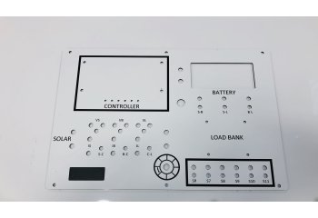 Aluminum composite material custom fabricated panel with digital branding