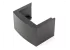 A black, curved plastic enclosure with an open center and precision-cut edges. The component appears to be designed for structural or mounting applications, possibly used in electronic enclosures.